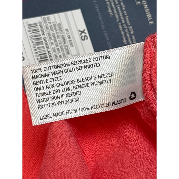 XS Gauze Tiered Mini Dress Universal Thread Bright Coral Adjustable Straps - Picture 8 of 8